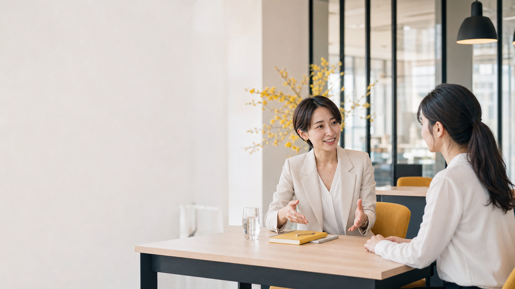 キャリア相談を受ける若手社会人